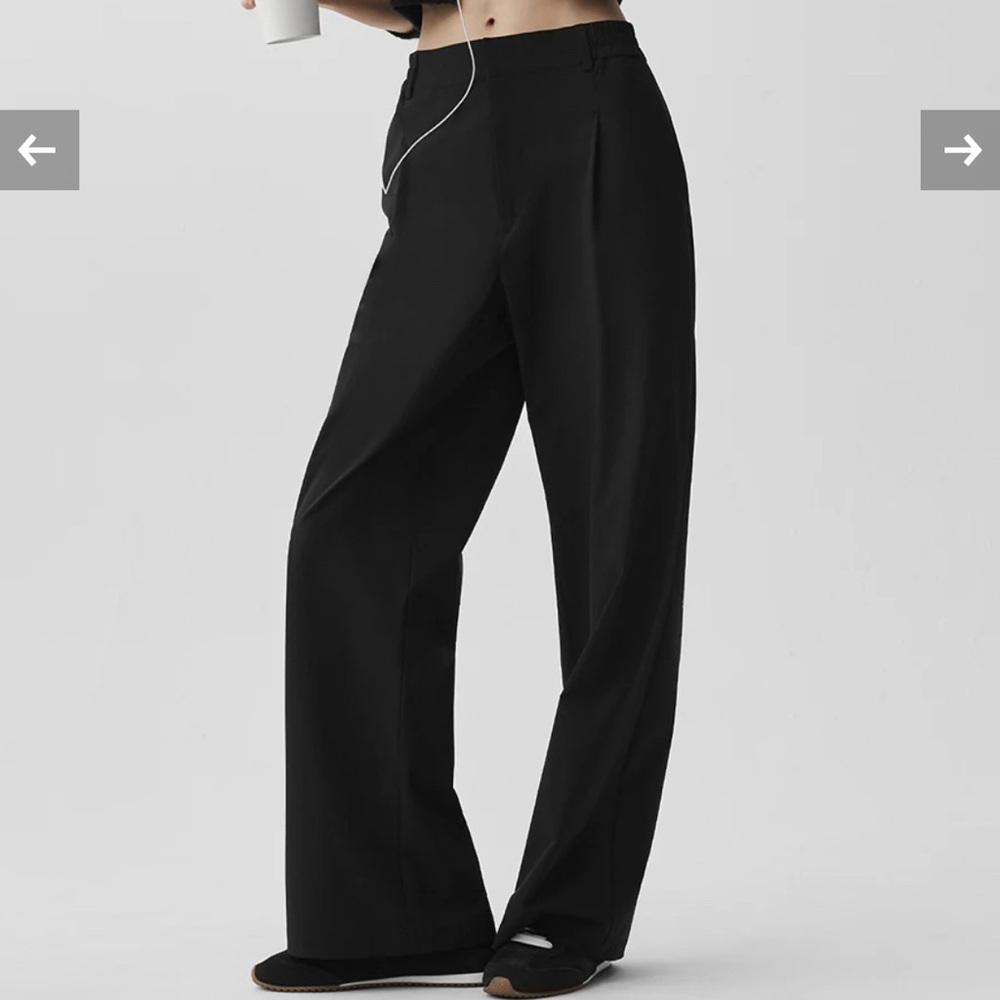 ALO Yoga Black High-Waist Pursuit Trousers